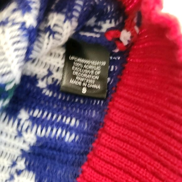 Ugly Christmas Sweater 33 Degrees Holiday Reindeer Beer Bottle Pocket Small EUC - Picture 7 of 9